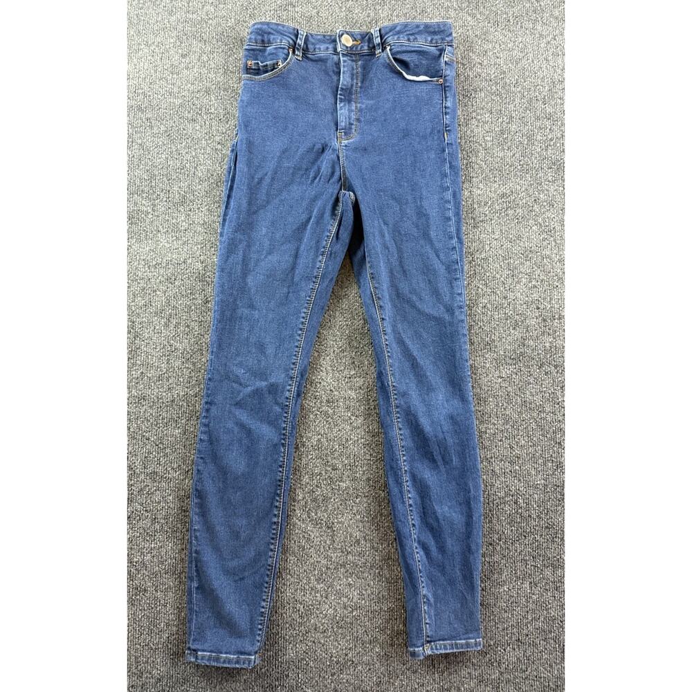ASOS Mid Rise Skinny Jeans Blue Womens 28W 32L Stretch Denim Classic Fit